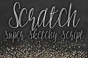 Scratch Super Sketchy Script, a Script Font by Printable Wisdom (Thumbnail 1 of 4)