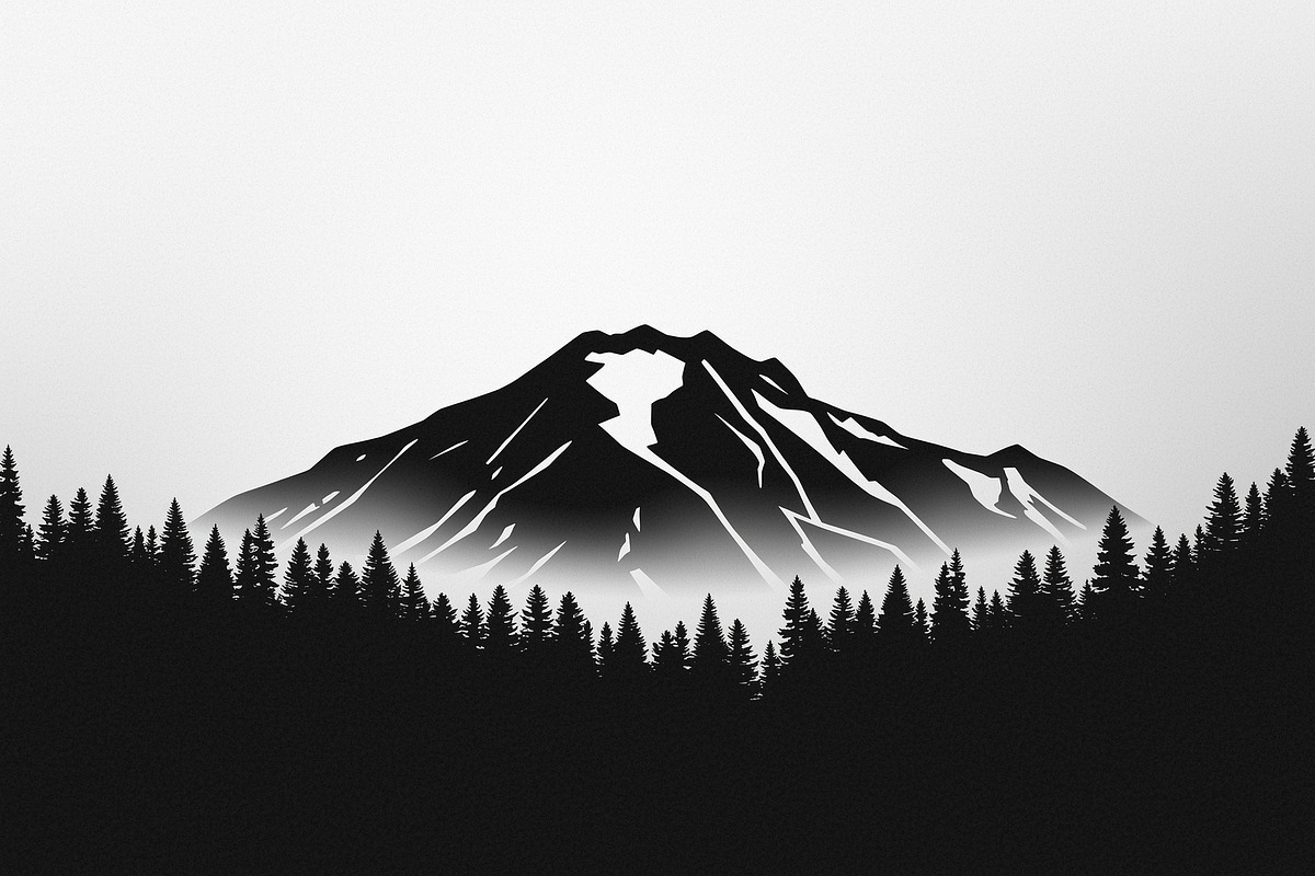 12 Pine Forest & Mountain Scenes, an Illustration by musafir_fashion (Photo 9 of 13)