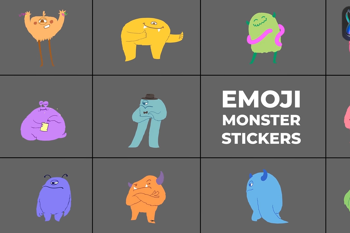Emoji Monster Stickers for FCPX, a Templates & Theme by 2dfx (Photo 1 of 2)