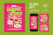 Pink Green Mardi Gras Flyer Set, a Flyer Template by graphicook (Thumbnail 1 of 6)
