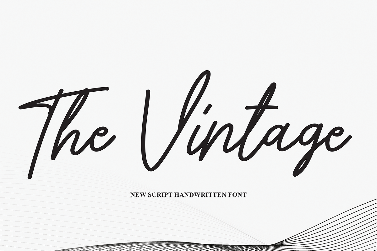 The Vintage | Script Font, a Script Font by Scratchones (Photo 1 of 8)