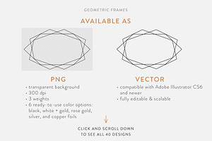 40 Geometric Frames