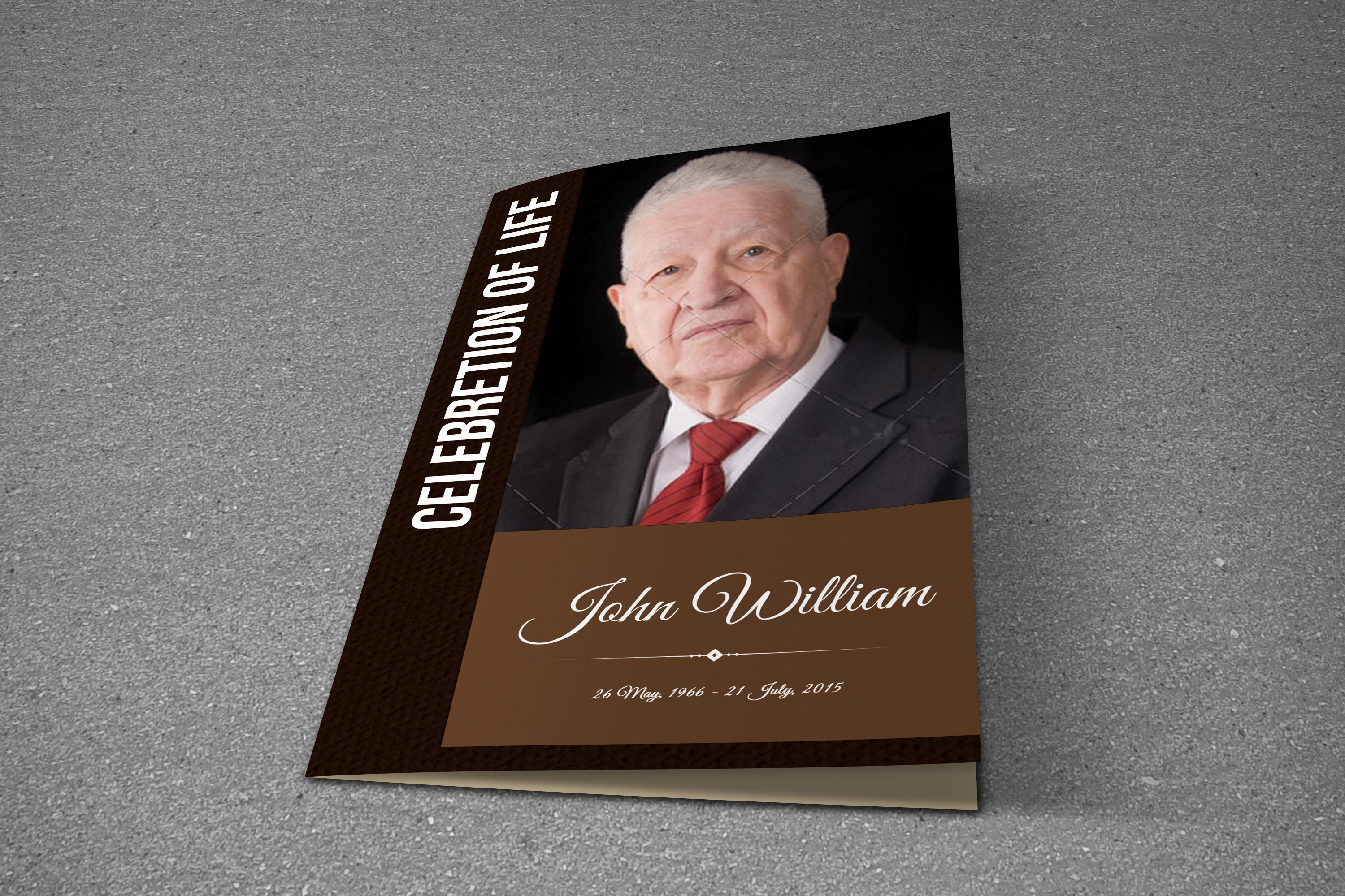 Funeral Program Template-T555 | Brochure Templates ~ Creative Market