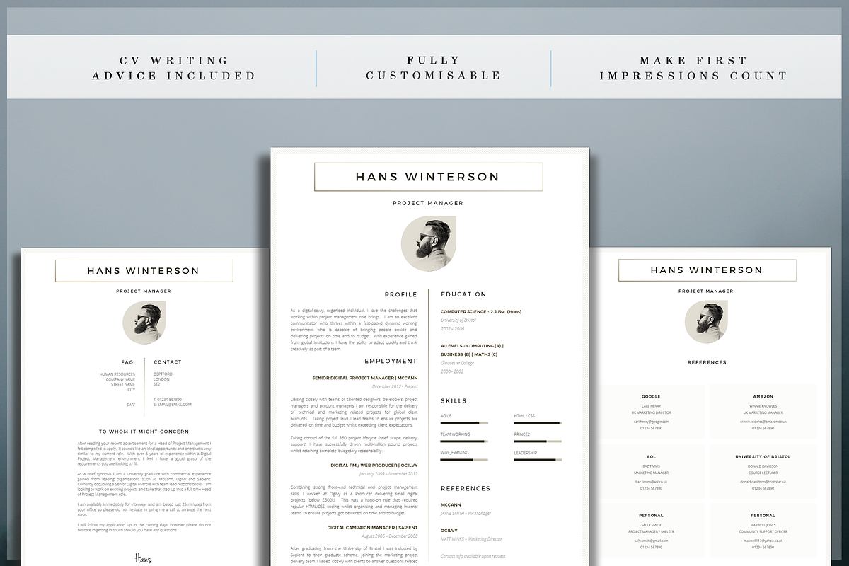 Resume Template / CV Template, a Resume Template by introDuice - CV / Resumes (Photo 6 of 6)