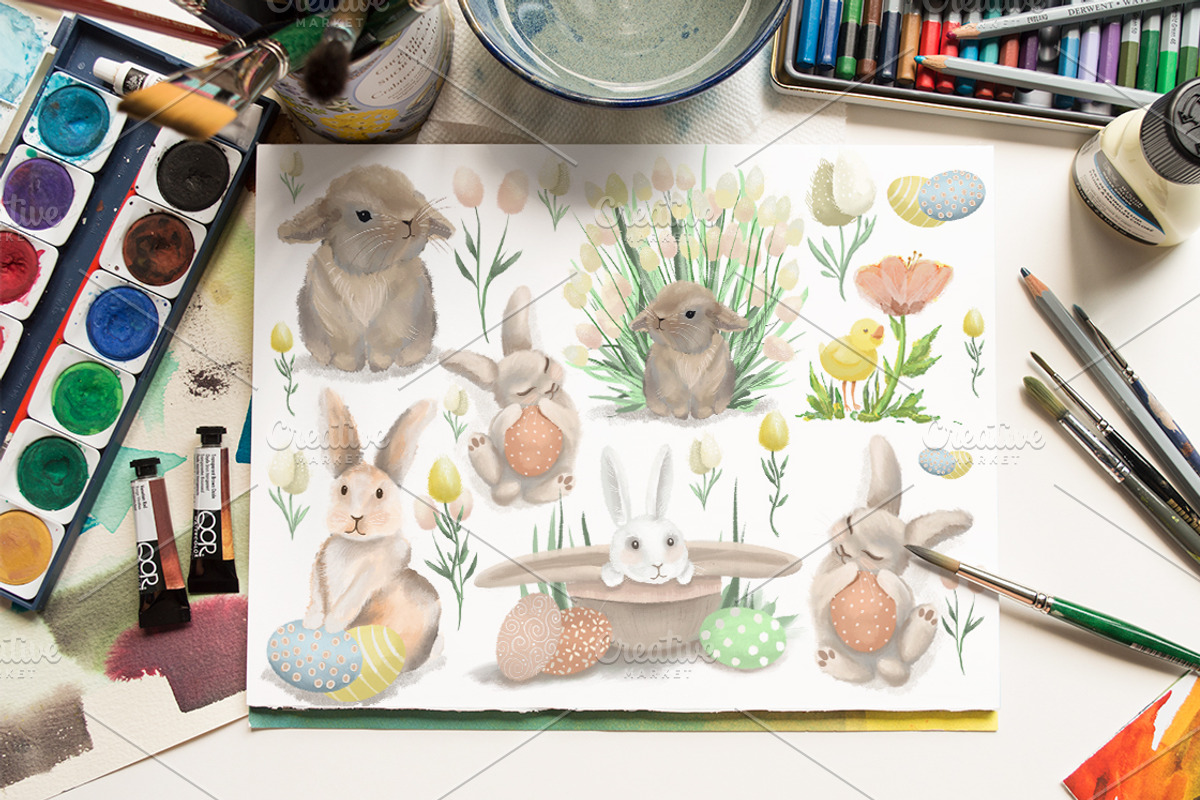 Happy Easter Clip Art Bundle, an Illustration by Lillias Faye (Photo 7 of 12)