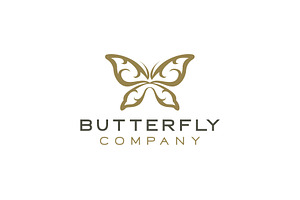 Beauty Luxury Elegant Butterfly Logo