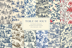 Toile De Jouy Patterns Bundle