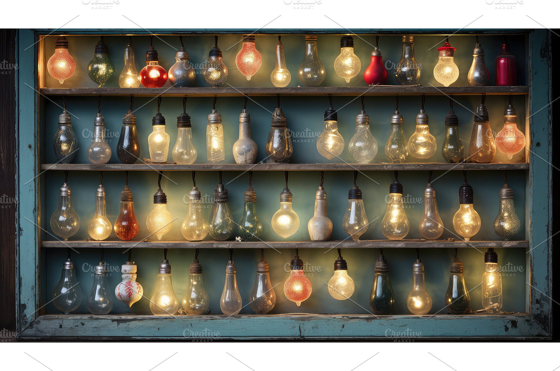 festive vintage christmas lights ai, an Arts & Entertainment Photo by pikepicture