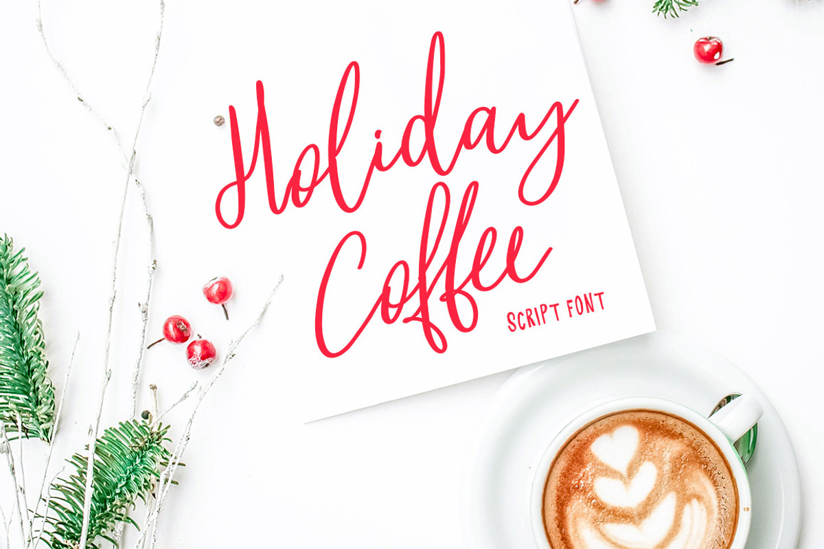 Holiday Coffee Script Font preview 2