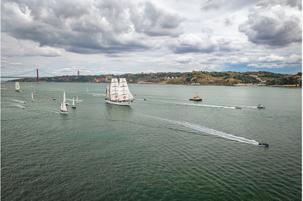 Tall ships sailing in Tagus river, a Transportation Photo by f9photos