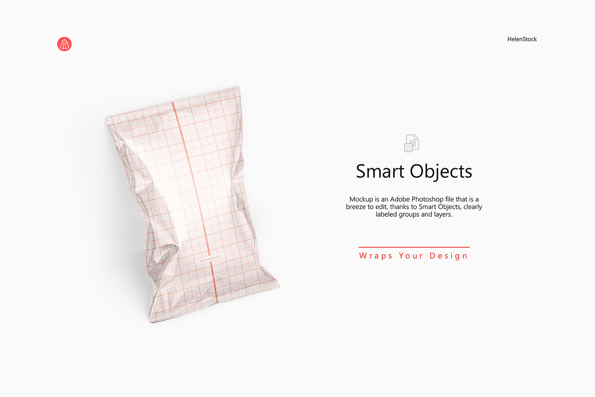 Tilted Glossy Snack Package Mockup, a Packaging Mockup by HelenStock (Photo 3 of 8)