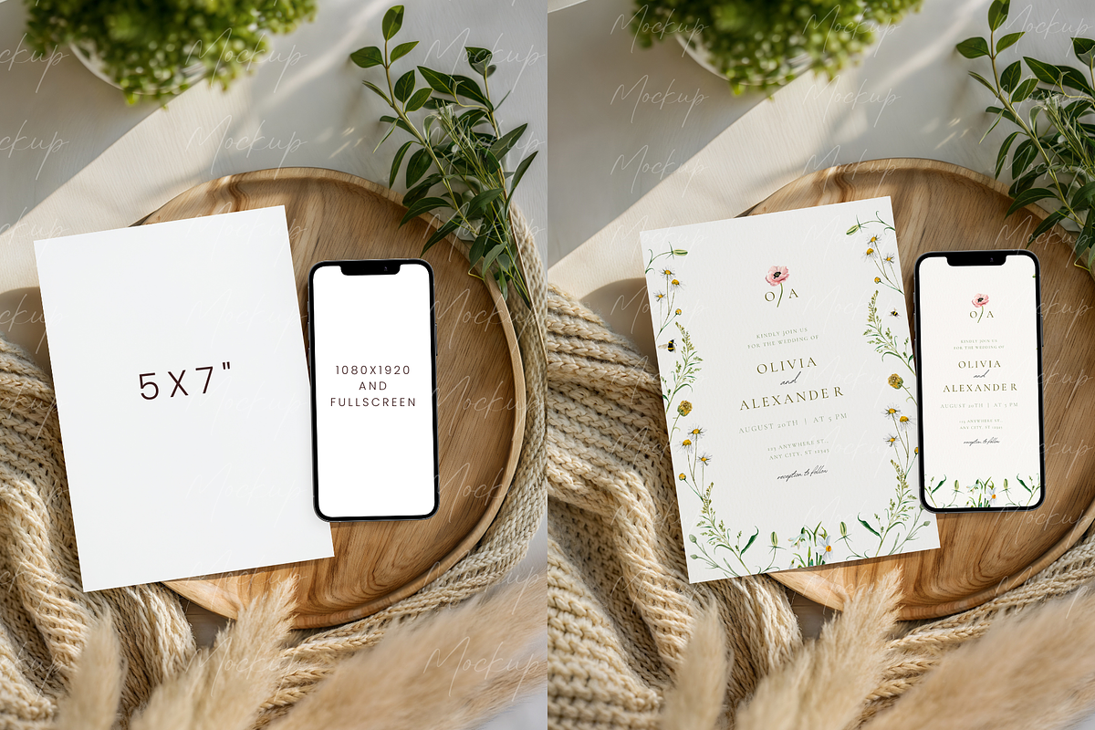 PSD/Canva Card & Phone Mock, a Product Mockup by TatiMockup (Photo 2 of 3)