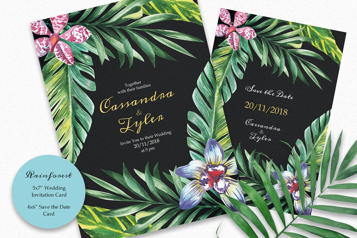 Rainforest Wedding Suite, an Invitation Template by HannaSymo (Photo 3 of 11)