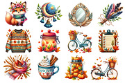 Boho Autumn Clipart, an Illustration by Dream Creation (Thumbnail 4 of 4)