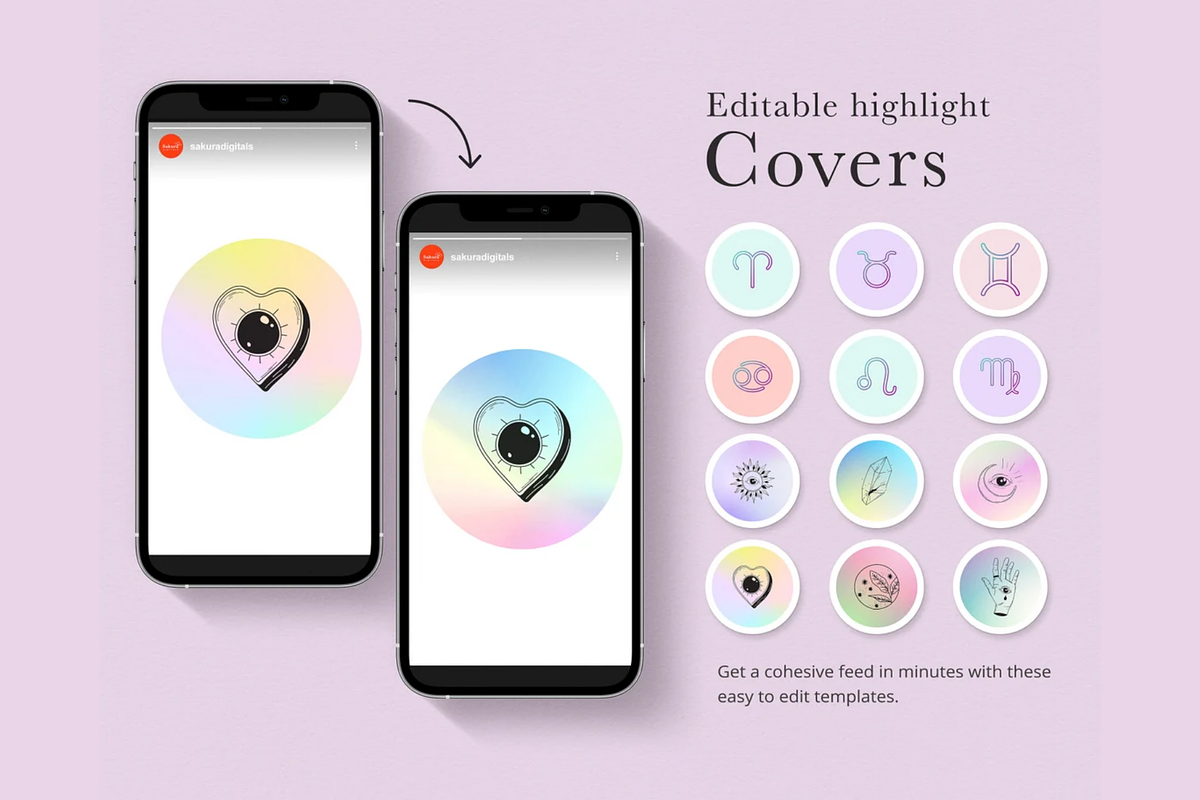 Instagram Bundle Templates: Gradient, a Templates & Theme by Sakura Digitals (Photo 9 of 9)