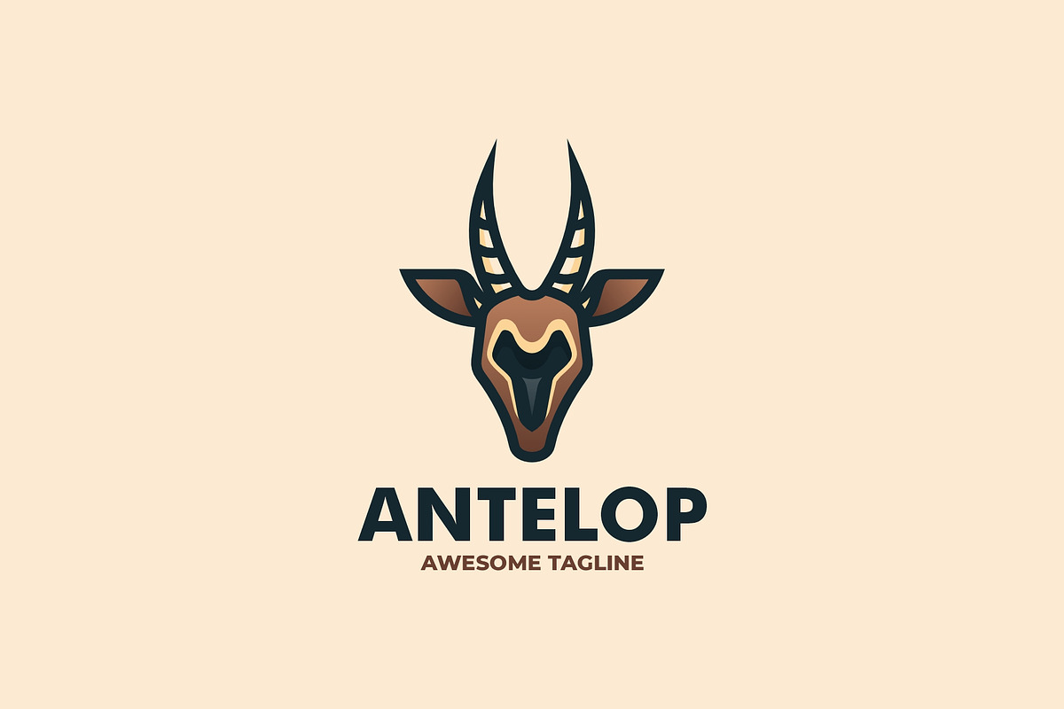 Antelop Simple Mascot Logo, a Branding & Logo Template by Artnivora.Std