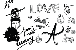 Vintage Fashion Love Sketch Bonus