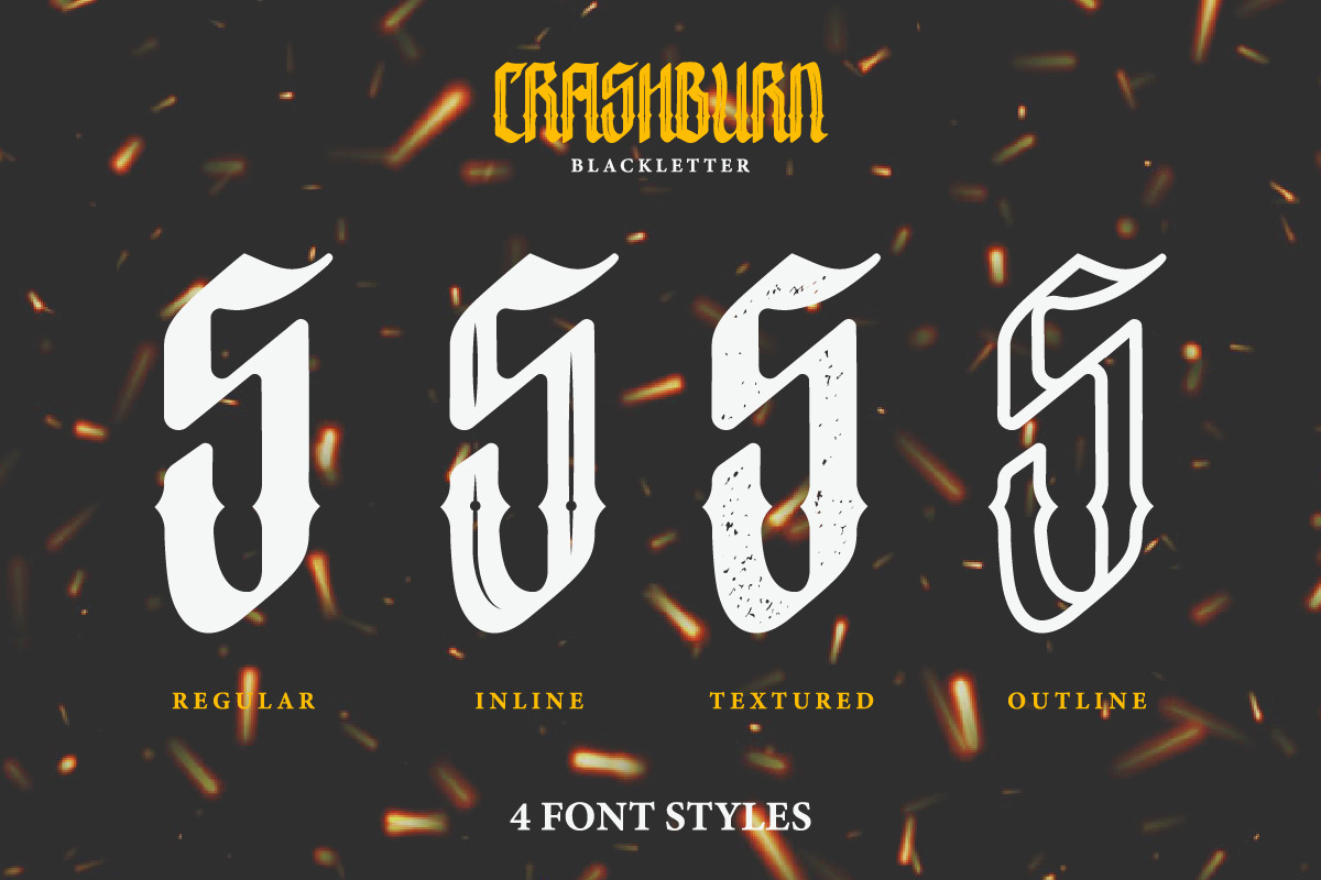 Crashburn | Blackletter Font, a Blackletter Font by yellowline (Photo 4 of 7)