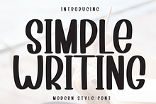 Simple Writing | Script Font