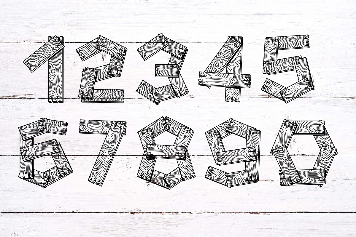 Wooden Plank Alphabet Letter, a Symbol Font by Graphixmania (Photo 3 of 4)
