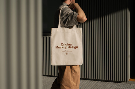 Tote Bag Mockup Urban Style, a Merchandise Mockup by eezo