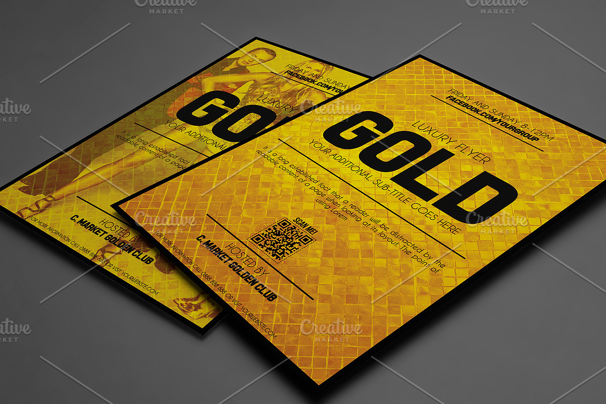 Golden Style Flyer Template, a Flyer Template by Tzochko (Photo 2 of 5)