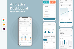 Analytics Dashboard App UI Kit, an UI Kit Template by uicube