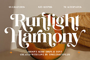Runlight Harmony Groovy Serif, a Serif Font by timelesstype.co (Thumbnail 1 of 20)