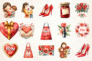 Red Mother's Day Clipart, a Seasonal Illustration by Rose Art (Thumbnail 4 of 4)