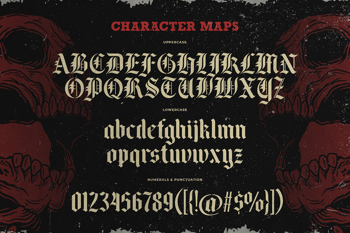 Black Face Typeface, a Blackletter Font by alit design (Photo 4 of 17)