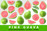 Green Pink fleshed Guava pieces, an Object Graphic by Fruits+Veggies (Thumbnail 1 of 11)