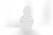 Cartoon I Heart Mom Cupcake Mockup, a Merchandise Mockup by Qaleb Studio (Thumbnail 2 of 2)