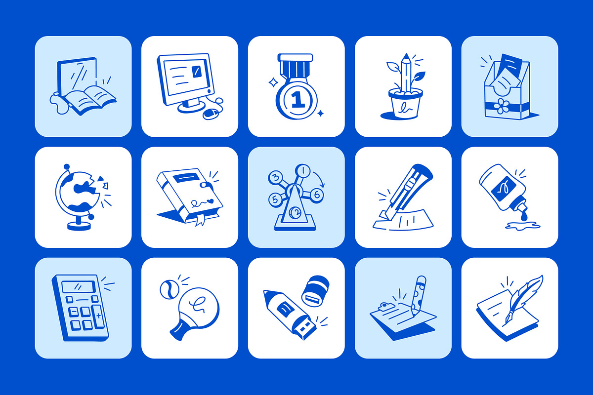 Animated School Doodles Icon, an Outline Icon by Vectors Market (Photo 4 of 5)