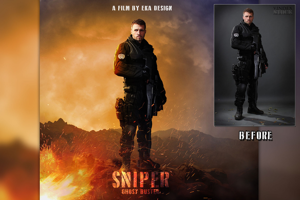 Movie Poster Photoshop Action, an Action Add-On by Eka Design (Photo 3 of 4)