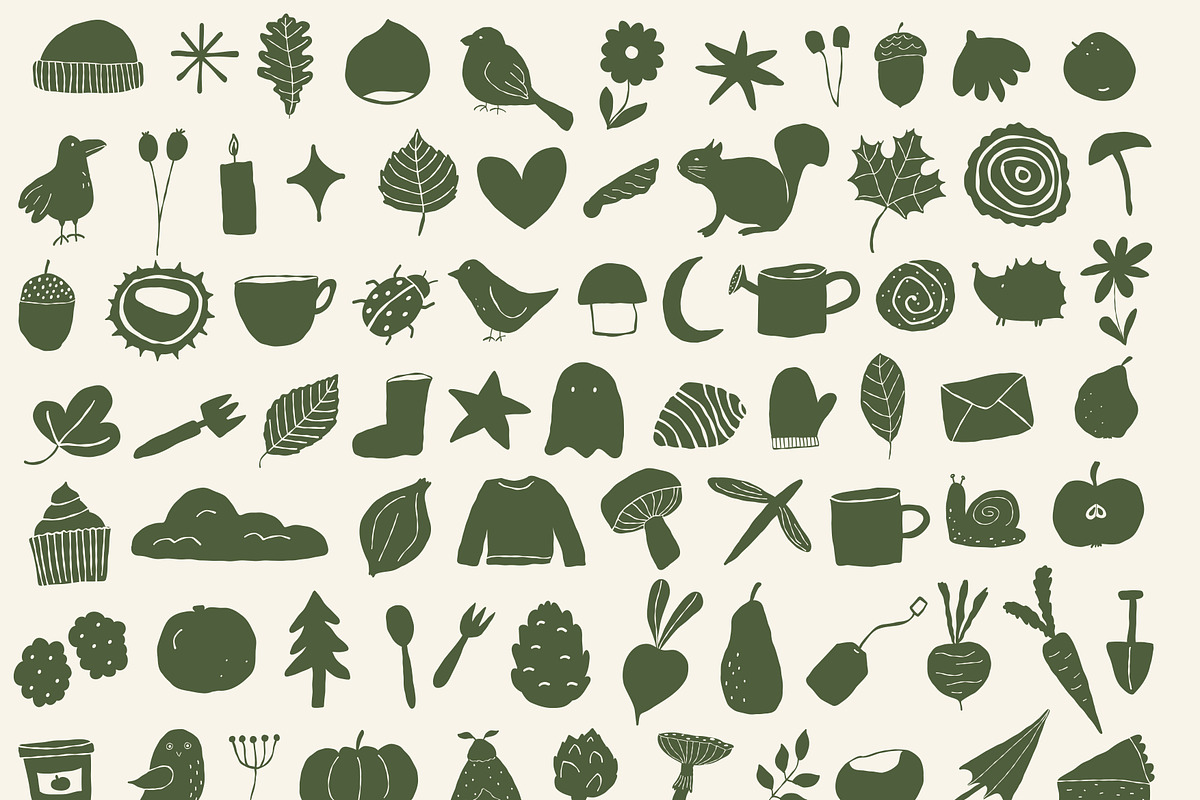 Autumn vector elements hand-drawn, an Object Illustration by StudioSonna (Photo 3 of 6)