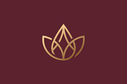 Lotus Icon Logo Gold Nature Beauty, a Branding & Logo Template by Signatoro (Thumbnail 1 of 2)