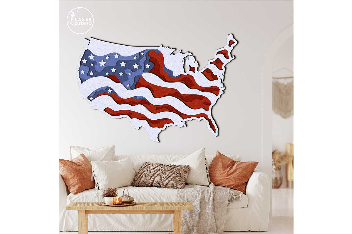 Independence Day Template USA Flag, a Templates & Theme by LaserCutano (Photo 6 of 7)