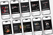 Fitness Carousel Instagram Posts Red, a Social Media Template by DigiPax (Thumbnail 6 of 11)