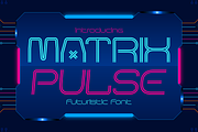 Matrix Pulse Futuristic Font, a Font by PutraCetol Studio (Thumbnail 1 of 5)