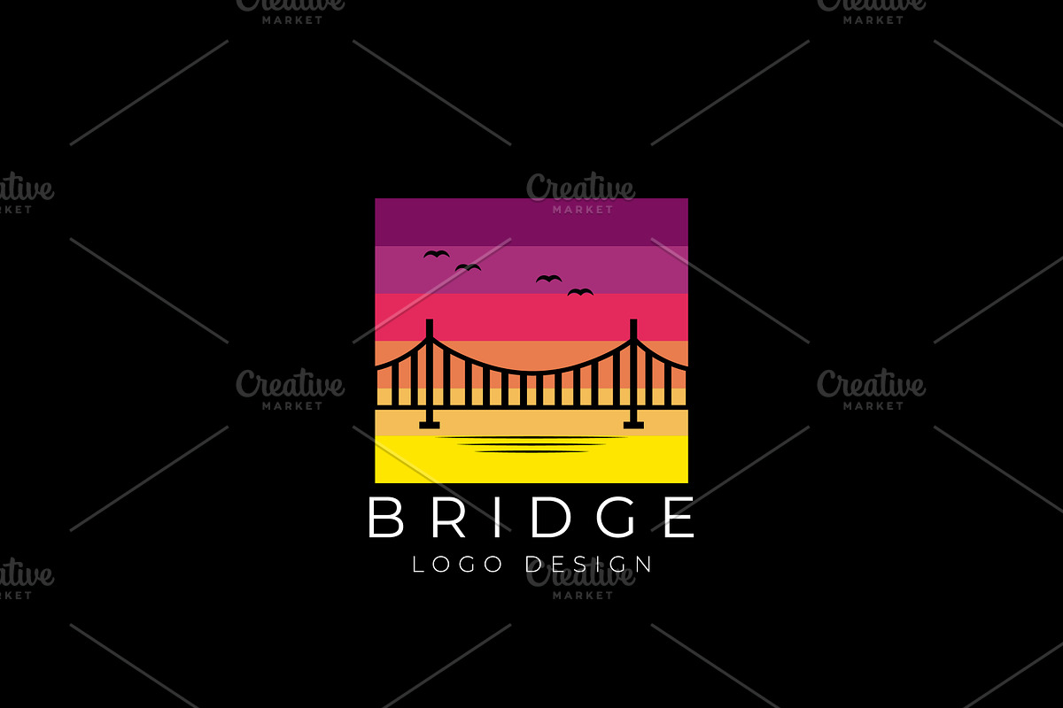 Silhoutte Bridge Logo Design