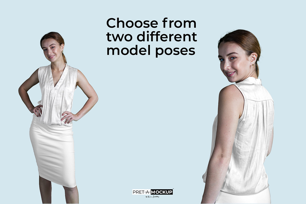 Silk Blouse and Skirt Mockup, a Books & Magazine Mockup by Pret-a-Mockup (Photo 2 of 7)