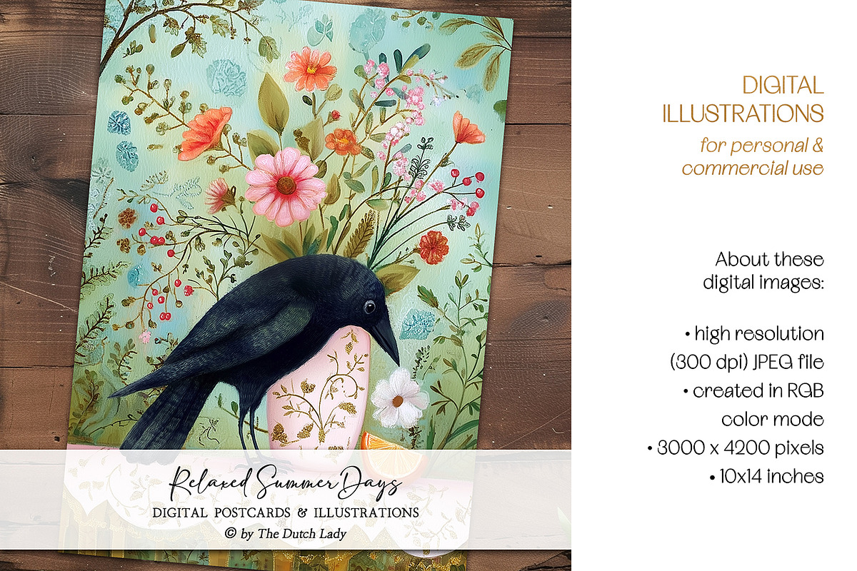 Relaxed Summer Days Postcards, an Animal Illustration by The Dutch Lady Designs (Photo 5 of 7)