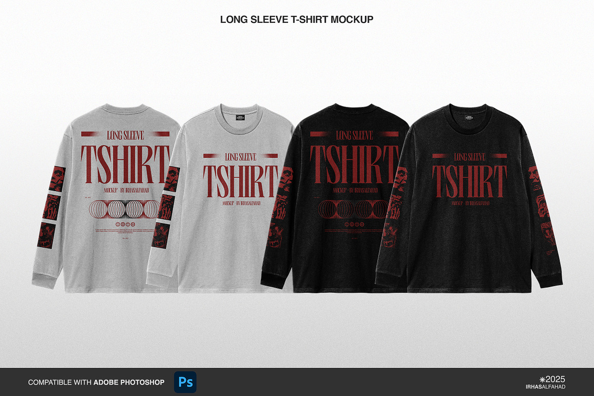 Long Sleeve T-shirt Mockup, a Shirt Mockup by Irhasalfahad (Photo 3 of 5)