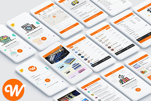 Wash It Laundry Service UI Kit