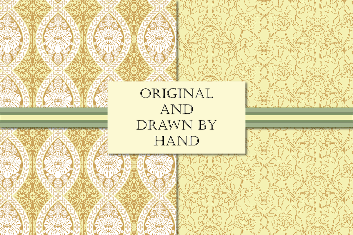 William Morris Style Patterns - Sage, a Pattern Graphic by RachelStudio (Photo 5 of 10)