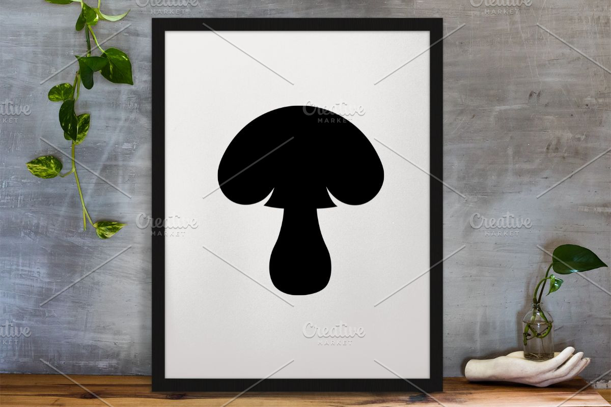 Toadstool Silhouette SVG, a Food Illustration by newminddesign (Photo 3 of 3)