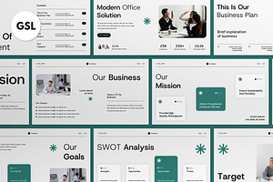 White Business Plan Google Slide, a Presentation Template by graphicook