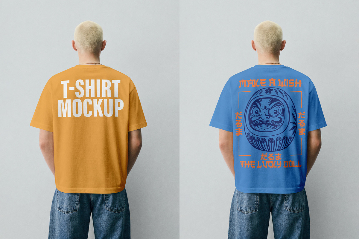 T-Shirt Back Mockup PSD - Male Model, a Shirt Mockup by Rymden_Fl (Photo 1 of 5)