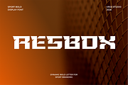 RESBOX – Bold Sport Font, a Sans Serif Font by Vroz Studio (Thumbnail 1 of 7)