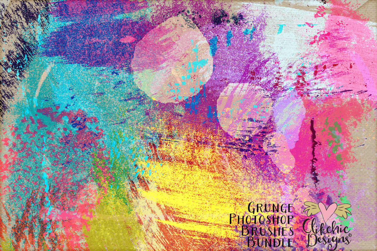 Grunge Texture Photoshop Brushes 50%, a Brush Add-On by Clikchic Designs (Photo 5 of 13)